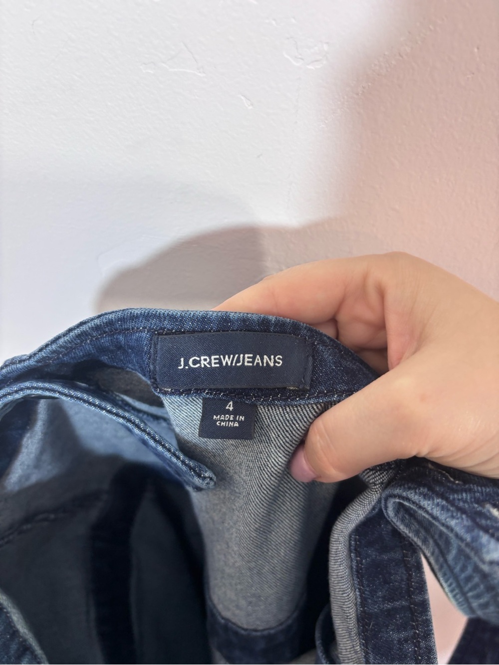 J.Crew Jeans Denim Overall Jumpsuit Size 4 Medium Indigo Basic One Piece K3974 - Picture 10 of 14